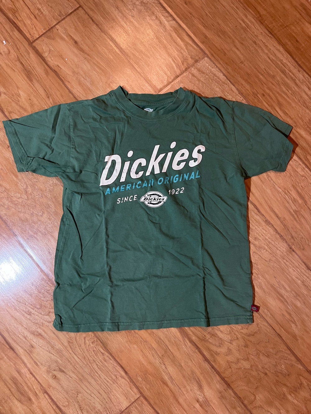 Dickies Teal Green Crewneck T-Shirt with White Logo
